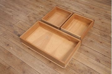 中古　松本民芸家具　和・洋どちらの空間にも合わせやすいシックなサイドボード(収納棚、戸棚、カウンターテーブル、キャビネット)(R-051386)