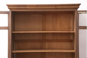 アンティーク家具　ナラ材　上手物!大正ロマン感じる重ねキャビネット(食器棚、収納棚、ブックケース、本箱、飾り棚、陳列棚)(R-051387)