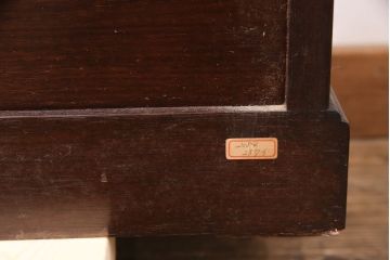 和製ヴィンテージ　ビンテージ家具　国産　手造り　漆塗りが美しいカリン材製の飾り棚(茶棚、茶箪笥、収納棚、戸棚、花梨材)(定価約40万円)(R-051388)