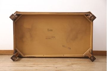 中古　美品　アメリカ家具　LANE(レーン)　パーケット天板と幕板のデザインがお洒落なセンターテーブル(リビングテーブル、コーヒーテーブル)(R-051393)