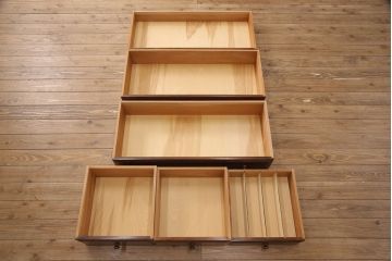 中古　美品　松本民芸家具　E-33型　落ち着きのある色味が素敵なローチェスト(ローボード、引き出し、テレビボード)(R-051395)