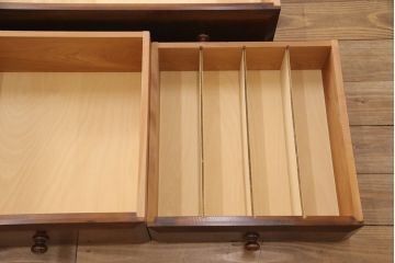 中古　美品　松本民芸家具　E-33型　落ち着きのある色味が素敵なローチェスト(ローボード、引き出し、テレビボード)(R-051395)