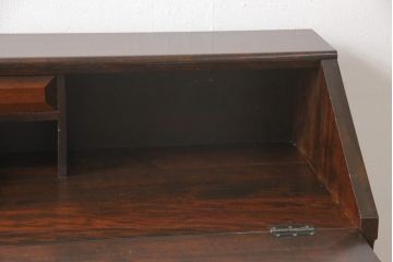 和製ヴィンテージ　ビンテージ家具　松本民芸家具　#33A型　コンパクトなライティングビューロー(机、在宅ワーク、在宅用ワークデスク)(定価約29万円)(R-051396)