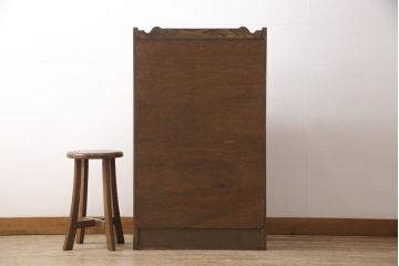和製ヴィンテージ　ビンテージ家具　三越　Brugge(ブルージュ)　クラシカルな佇まいのライティングビューロー(ワークデスク、簿記机、在宅ワーク、在宅用収納棚)(R-051397)