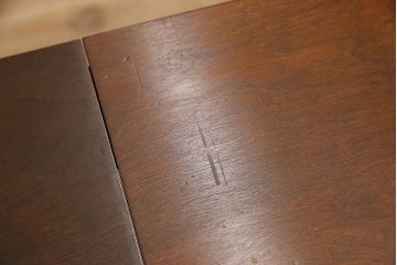 ヴィンテージ家具　和製ビンテージ　松本民芸家具　レア品!折り畳み天板付き脇机(片袖机、在宅ワーク、在宅用サイドテーブル、引き出し、サイドチェスト、ワークデスク)(R-051398)