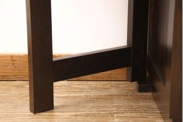 ヴィンテージ家具　和製ビンテージ　松本民芸家具　レア品!折り畳み天板付き脇机(片袖机、在宅ワーク、在宅用サイドテーブル、引き出し、サイドチェスト、ワークデスク)(R-051398)