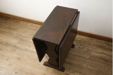 ヴィンテージ家具　和製ビンテージ　松本民芸家具　上品な佇まいが魅力のバタフライテーブル(エクステンションテーブル、サイドテーブル、オケージョナルテーブル)(R-051399)