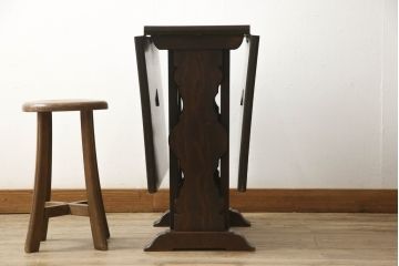 ヴィンテージ家具　和製ビンテージ　松本民芸家具　上品な佇まいが魅力のバタフライテーブル(エクステンションテーブル、サイドテーブル、オケージョナルテーブル)(R-051399)