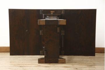 ヴィンテージ家具　和製ビンテージ　松本民芸家具　上品な佇まいが魅力のバタフライテーブル(エクステンションテーブル、サイドテーブル、オケージョナルテーブル)(R-051399)