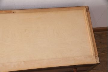 中古　美品　松本民芸家具　天板リメイク　深い色合いのシックなチェスト(サイドボード、引き出し、洋服タンス)(R-051401)