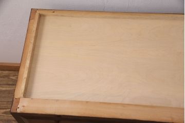 中古　美品　松本民芸家具　天板リメイク　深い色合いのシックなチェスト(サイドボード、引き出し、洋服タンス、サイドチェスト)(R-051402)