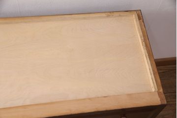 中古　美品　松本民芸家具　天板リメイク　深い色合いのシックなチェスト(サイドボード、引き出し、洋服タンス、サイドチェスト)(R-051402)