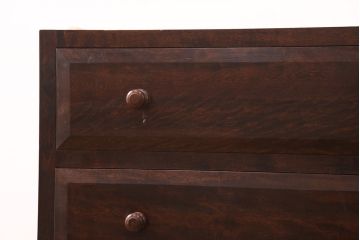 中古　美品　松本民芸家具　天板リメイク　深い色合いのシックなチェスト(サイドボード、引き出し、洋服タンス、サイドチェスト)(R-051402)