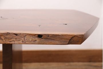 和製ヴィンテージ　MINGURENII COFFEE TABLE　希少なジョージナカシマ本人製作品!素材の形を活かしたデザインのミングレンコーヒーテーブル(ジョージ・ナカシマ、ミングレンII、センターテーブル、ローテーブル、机、ビンテージ)(R-051403)