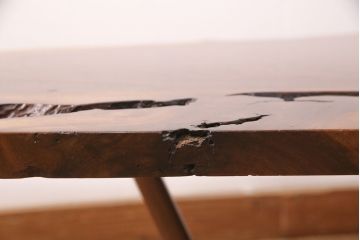和製ヴィンテージ　MINGURENII COFFEE TABLE　希少なジョージナカシマ本人製作品!素材の形を活かしたデザインのミングレンコーヒーテーブル(ジョージ・ナカシマ、ミングレンII、センターテーブル、ローテーブル、机、ビンテージ)(R-051403)