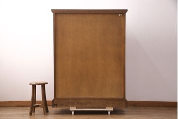 和製ヴィンテージ　ビンテージ家具　蝦夷(エゾ)民芸　インテリアえぞ(EZO) 温もりあふれるナラ材製のシンプルなチェスト(整理箪笥、引き出し、チェスト、収納タンス)(R-051405)