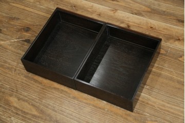 中古　美品　伝統工芸家具　中澤唐木製　漆塗りが上品な雰囲気を漂わせるカリン材製の飾り棚(茶棚、収納棚、戸棚、花梨材)(R-051408)