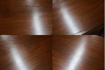 中古　美品　伝統工芸家具　中澤唐木製　漆塗りが上品な雰囲気を漂わせるカリン材製の飾り棚(茶棚、収納棚、戸棚、花梨材)(R-051408)