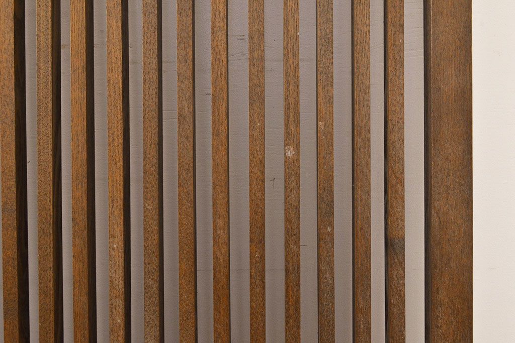 アンティーク建具　昭和中期　タモ材　和モダンの空間づくりにもおすすめ!情緒あふれる格子戸2枚セット(窓、引き戸)(R-051412)