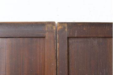 アンティーク建具　柔らかな光を取り入れる格子帯戸4枚セット(障子戸、板戸)(R-051416)