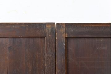 アンティーク建具　柔らかな光を取り入れる格子帯戸4枚セット(障子戸、板戸)(R-051416)