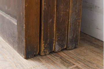 アンティーク建具　柔らかな光を取り入れる格子帯戸4枚セット(障子戸、板戸)(R-051416)