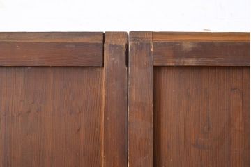 アンティーク建具　柔らかな光を取り入れる格子帯戸4枚セット(障子戸、板戸)(R-051416)