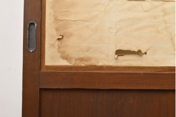 アンティーク建具　柔らかな光を取り入れる格子帯戸4枚セット(障子戸、板戸)(R-051416)