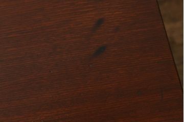 和製アンティーク　大正昭和初期　ヒノキ材　竹をデザインした脚が和の趣を感じさせる角ちゃぶ台(座卓、ローテーブル、折りたたみテーブル)(R-051417)