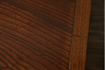 和製アンティーク　総ケヤキ材　挽き物の脚が目を惹く角ちゃぶ台 　(R-051423)