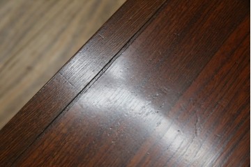 和製アンティーク　総ケヤキ材　挽き物の脚が目を惹く角ちゃぶ台 　(R-051423)