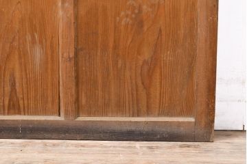 アンティーク建具　昭和レトロな雰囲気が高まる懐かしいガラス戸1枚(引き戸)(R-051424)