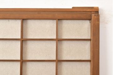 アンティーク建具　和の情緒溢れる雰囲気を高める額入り障子戸1枚(引き戸)(R-051426)