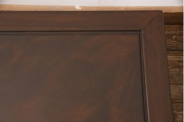 和製アンティーク　総ケヤキ材　挽き物の脚がレトロで可愛らしい角ちゃぶ台(テーブル、座卓)(R-051428)