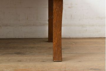 和製アンティーク　栓材一枚板　味わいたっぷりのレトロな角ちゃぶ台(ローテーブル、座卓、折り畳み、センターテーブル、リビングテーブル)(R-051429)