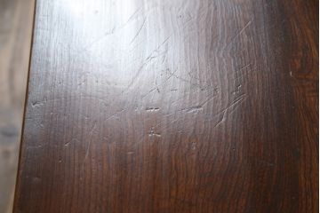 和製アンティーク　栓材　天板一枚板　味のある木目が楽しめる角ちゃぶ台(ローテーブル、座卓、折りたたみテーブル)(R-051433)