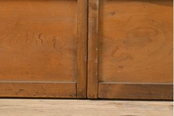 和製アンティーク　季節の移ろいが楽しめる額入り障子戸3枚セット(引き戸、建具)(R-051437)