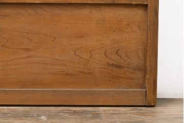 和製アンティーク　季節の移ろいが楽しめる額入り障子戸3枚セット(引き戸、建具)(R-051437)