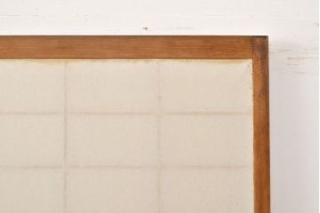 和製アンティーク　季節の移ろいが楽しめる額入り障子戸3枚セット(引き戸、建具)(R-051437)