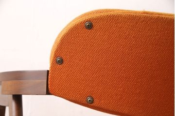 アメリカヴィンテージ　ビンテージ家具　FLEWELLINGDIVISON ECK-ADAMS CORP　個性的な佇まいがお洒落なウッドアームチェア(回転イス、デスクチェア)(R-051456)
