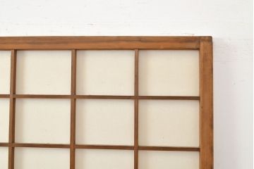 和製アンティーク　スリムな額入り障子戸4枚セット(引き戸、建具、障子戸)(R-051457)