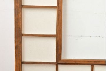 和製アンティーク　スリムな額入り障子戸4枚セット(引き戸、建具、障子戸)(R-051457)