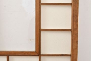 和製アンティーク　スリムな額入り障子戸4枚セット(引き戸、建具、障子戸)(R-051457)