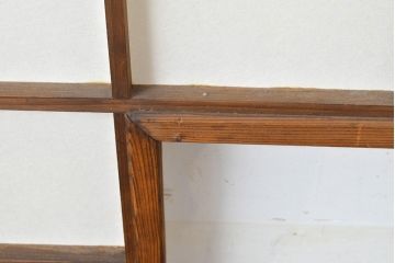和製アンティーク　スリムな額入り障子戸4枚セット(引き戸、建具、障子戸)(R-051457)