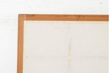 和製アンティーク　スリムな額入り障子戸4枚セット(引き戸、建具、障子戸)(R-051457)
