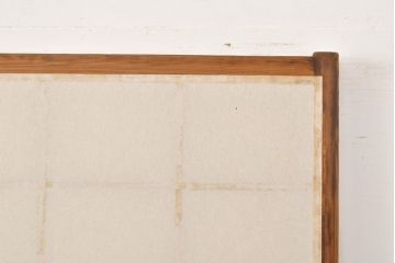 和製アンティーク　スリムな額入り障子戸4枚セット(引き戸、建具、障子戸)(R-051457)