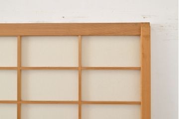 和製ヴィンテージ　昔ながらのシンプルな障子戸4枚セット(引き戸、建具、ビンテージ)(R-051458)