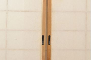 和製ヴィンテージ　昔ながらのシンプルな障子戸4枚セット(引き戸、建具、ビンテージ)(R-051458)