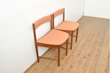 イギリスヴィンテージ　A.H.McIntosh(マッキントッシュ)社　ダイニングチェア2脚セット(アームレスチェア、イス、椅子、ビンテージ、バラ売り可能)(R-051459)