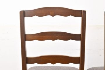 アメリカヴィンテージ　ビンテージ家具　オーク材　あたたかい雰囲気を醸し出すダイニングチェア2脚セット(イス、椅子、バラ売り可能)(R-051461)